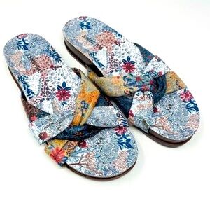 New Johnny Was Sunny Garden Twist Leather Sandals
